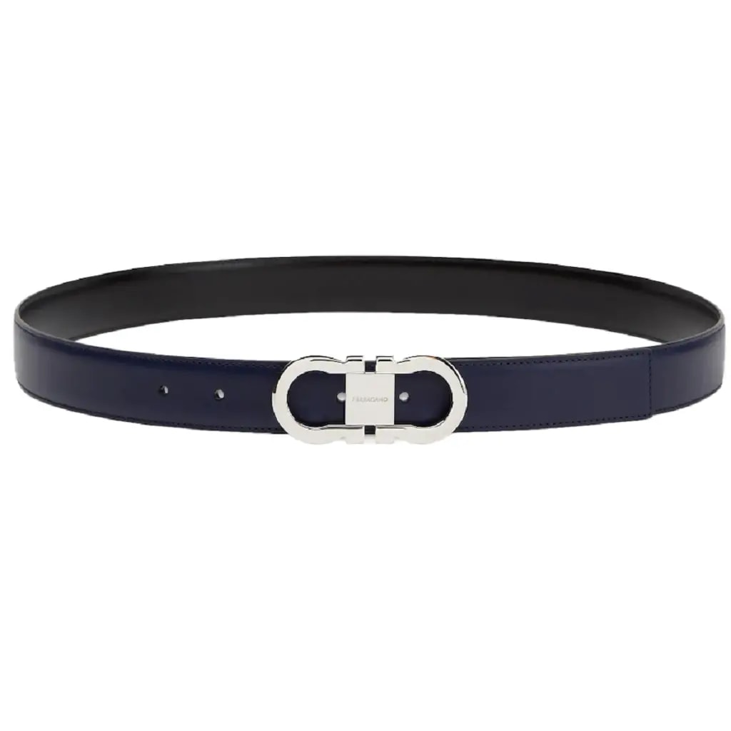 Thắt Lưng Salvatore Ferragamo Gancini 'Blue' 670326-770942 — kich-thuoc: 85cm