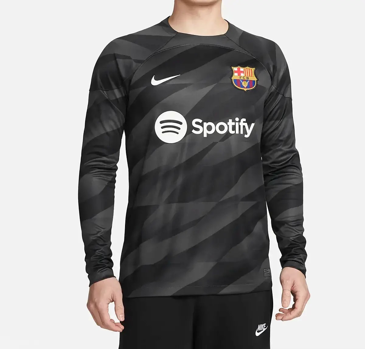 Áo Nike FC Barcelona 23/24 Stadium Goalkeeper 'Black' DX2635-061 — ảnh 3
