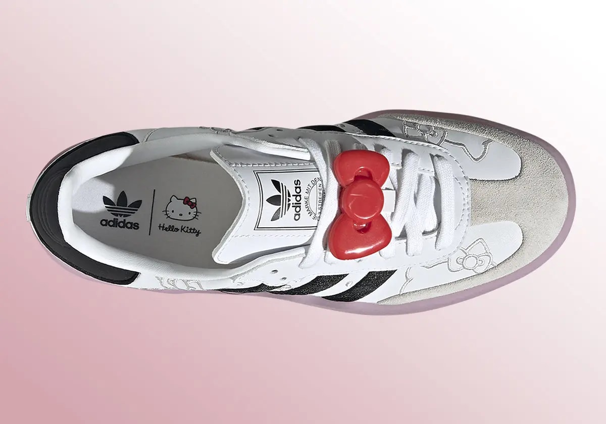 Giày Adidas Sambae x Hello Kitty 'White Black Clear Pink' IG4450 — ảnh 5