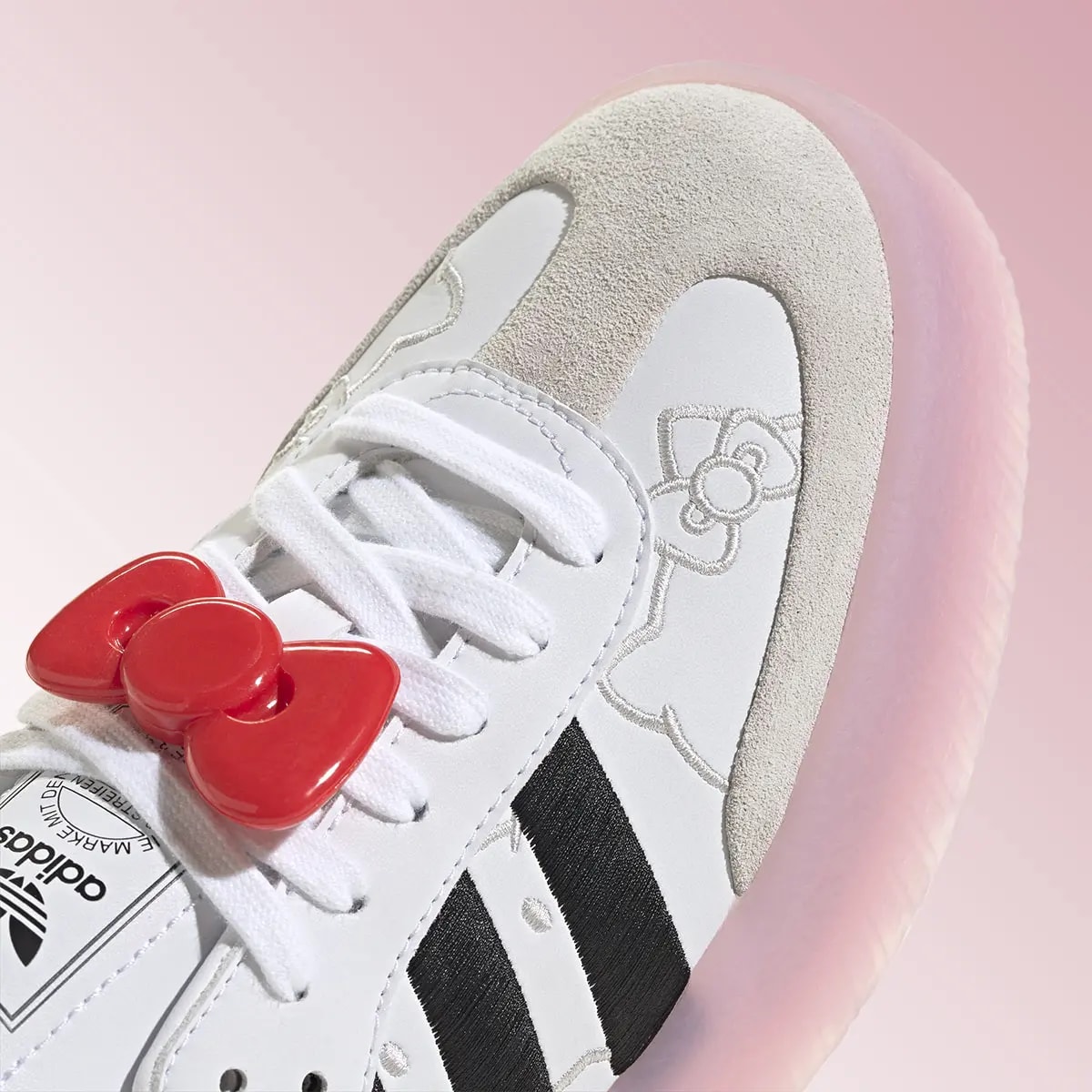 Giày Adidas Sambae x Hello Kitty 'White Black Clear Pink' IG4450 — ảnh 4