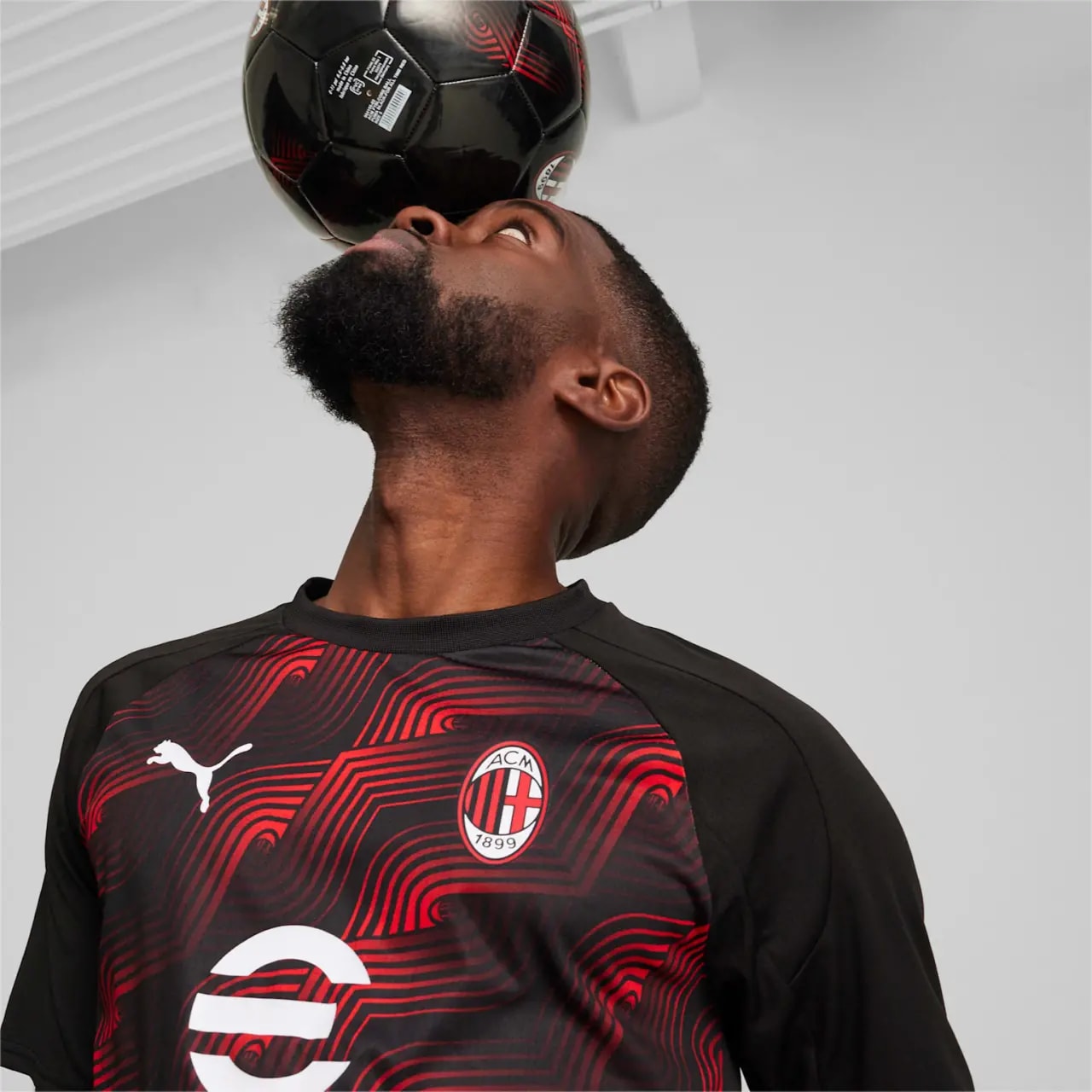 Áo Puma AC Milan Pre-Match Football Jersey 'Black Red' 774024-01 — ảnh 3