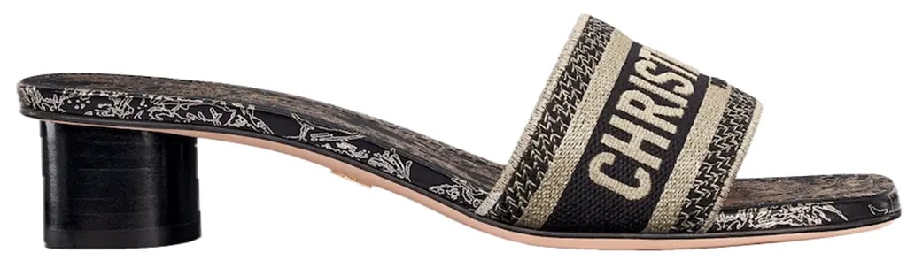 Dép Dior Dway Heeled Slide 'Black' KCQ902CDI-S21X — kich-thuoc: 37.5