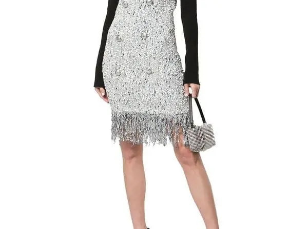 Túi Alexander Wang Heiress Medium Pouch In Rhinestone Mesh 'White' 2019P0813J100 — ảnh 2