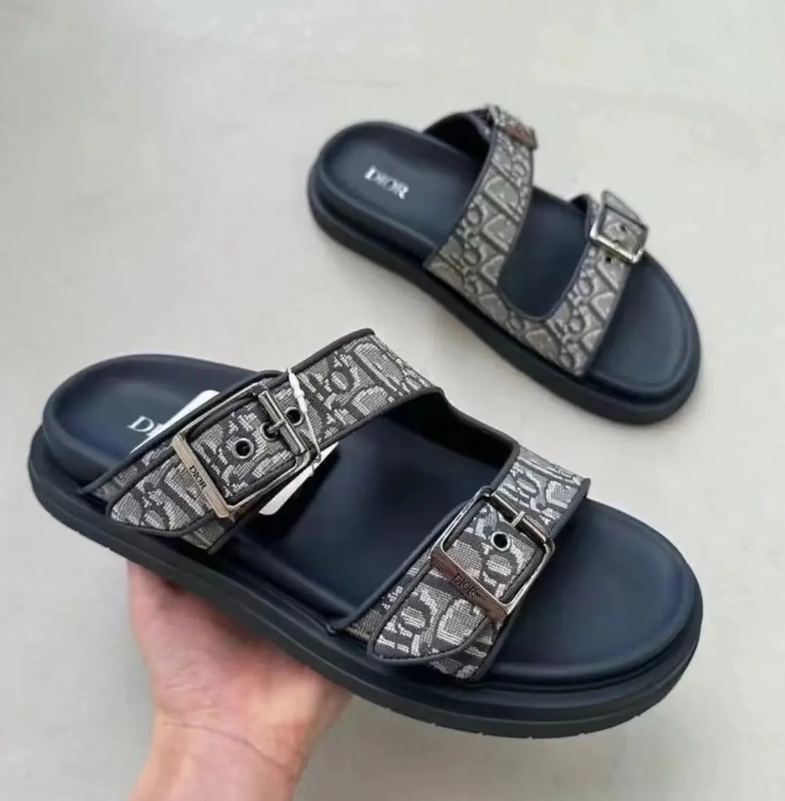 Dép Dior Aqua Sandal 'Deep Gray' 3SA135ZSA-H557 — ảnh 5