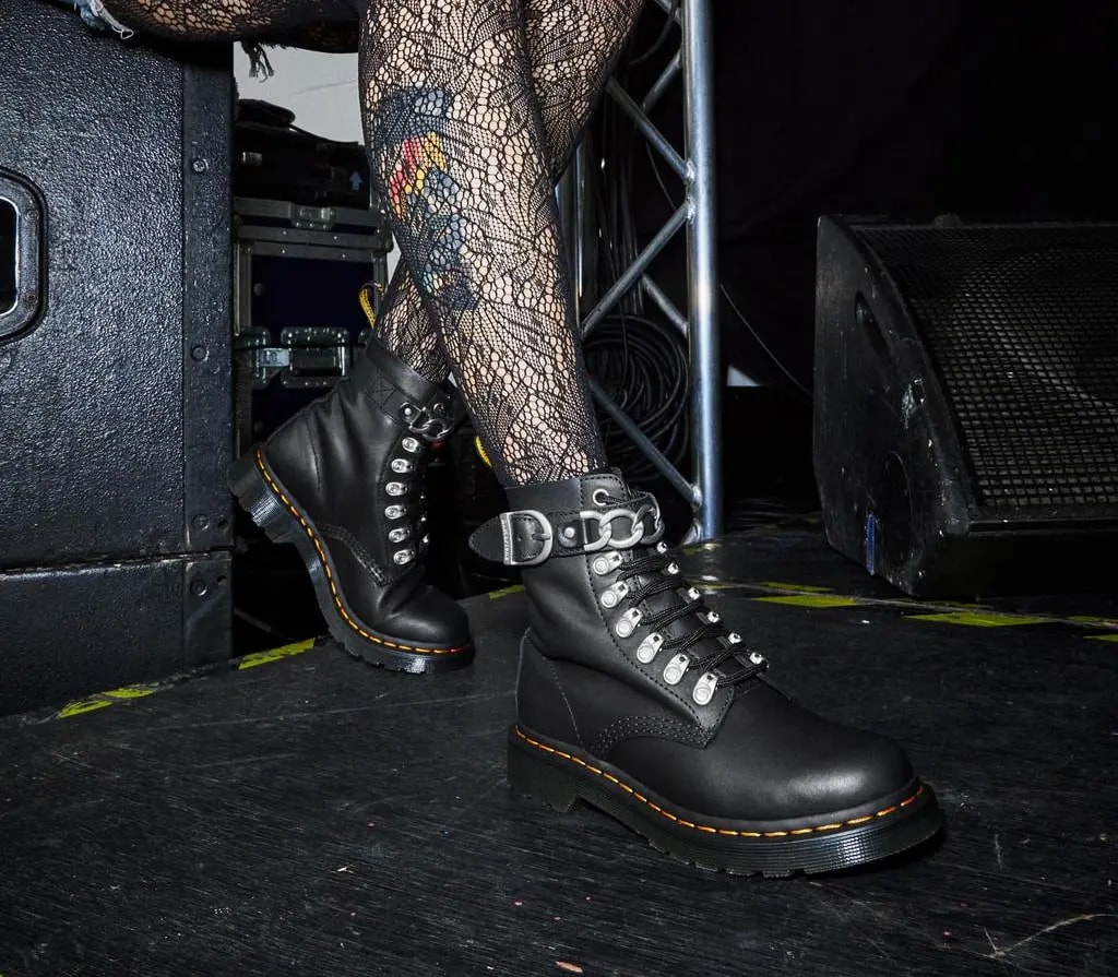 Giày Dr.Martens 1460 Pascal Chain Leather Lace Up 'Black' 27266001 — ảnh 5