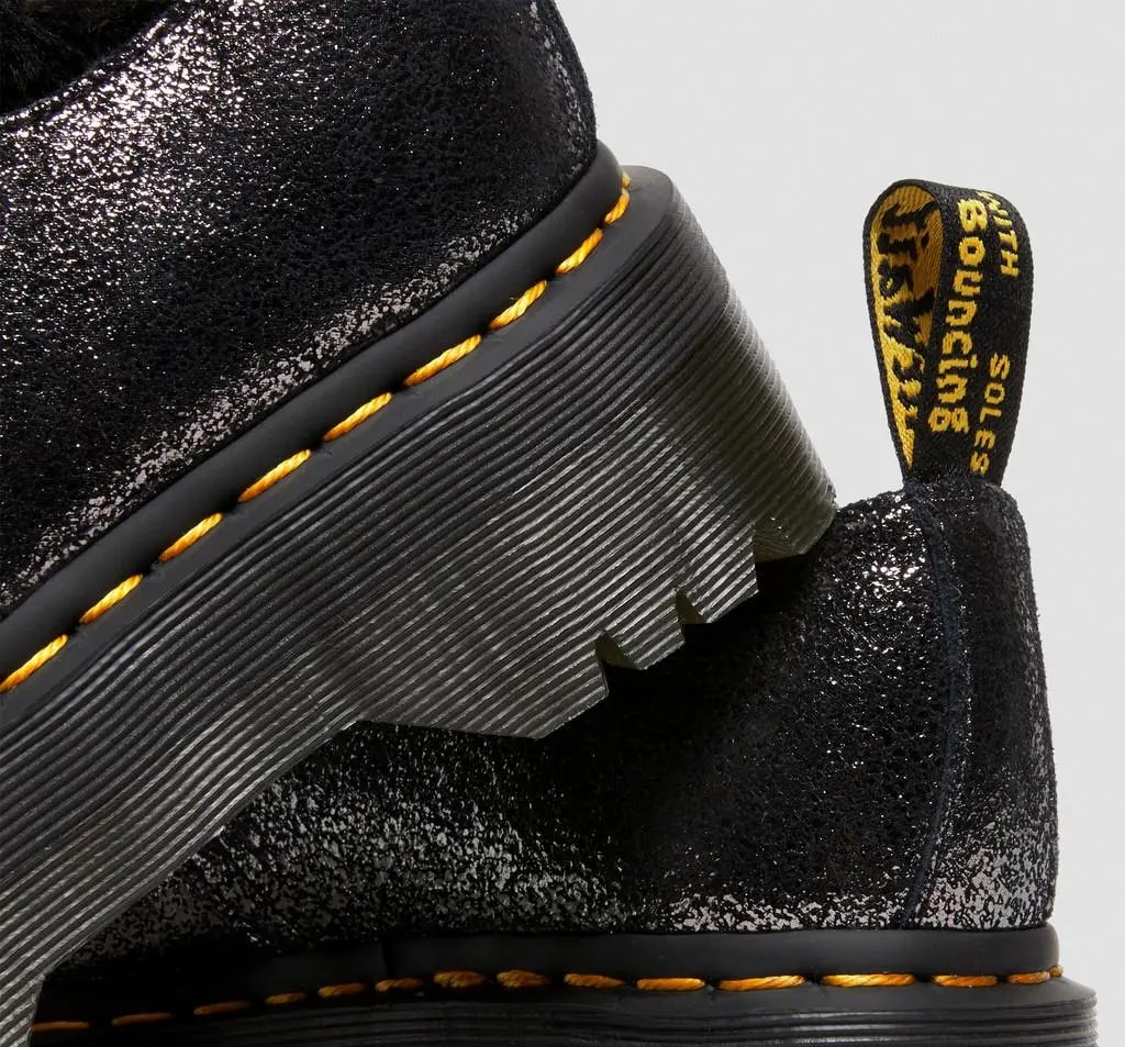 Giày Dr. Martens 1461 Faux Fur-Lined Metallic Leather 'Black' 27957012 — ảnh 4