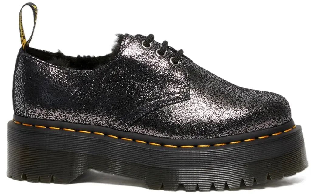 Giày Dr. Martens 1461 Faux Fur-Lined Metallic Leather 'Black' 27957012 — kich-thuoc: 36