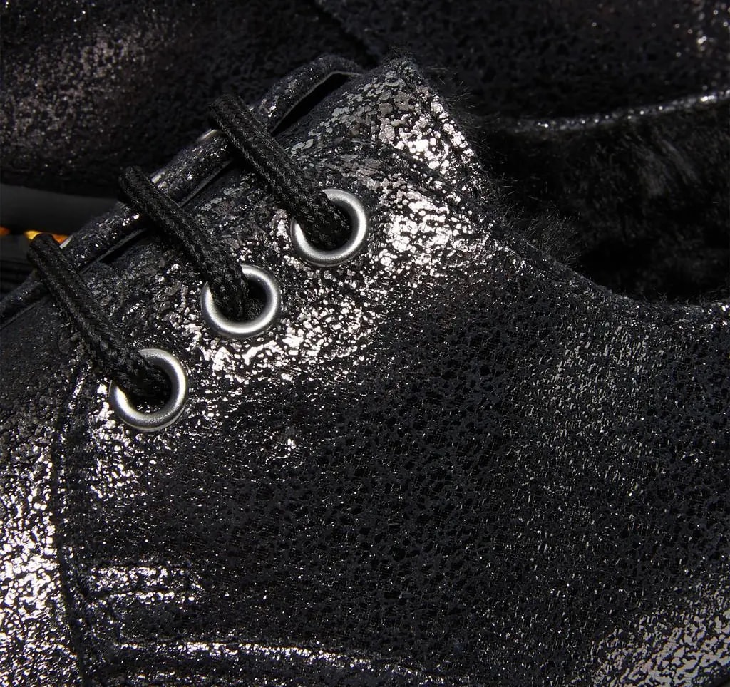 Giày Dr. Martens 1461 Faux Fur-Lined Metallic Leather 'Black' 27957012 — ảnh 3