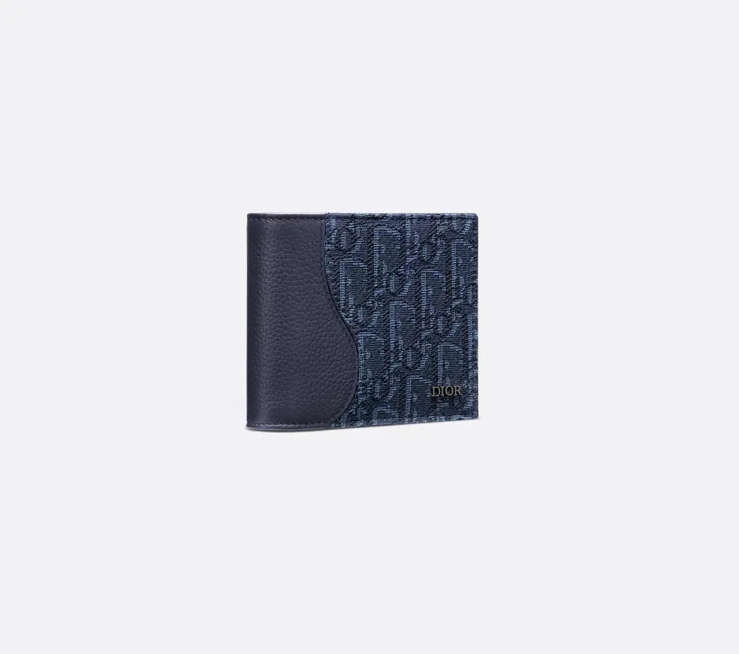Ví Dior Saddle Bifold 'Navy Blue' 2ADBC306YKS-H53E — ảnh 4