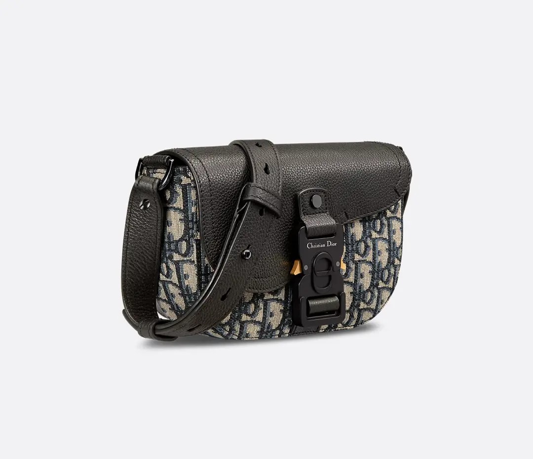 Túi Dior Mini Saddle Flap 'Black Beige' 2ADCA435YKS-H27E — ảnh 3