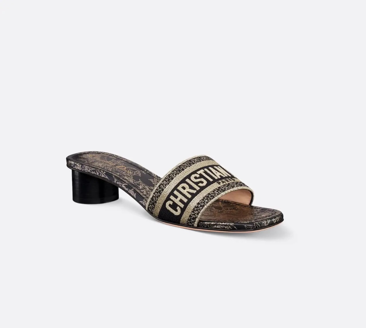 Dép Dior Dway Heeled Slide 'Black' KCQ902CDI-S21X — ảnh 4