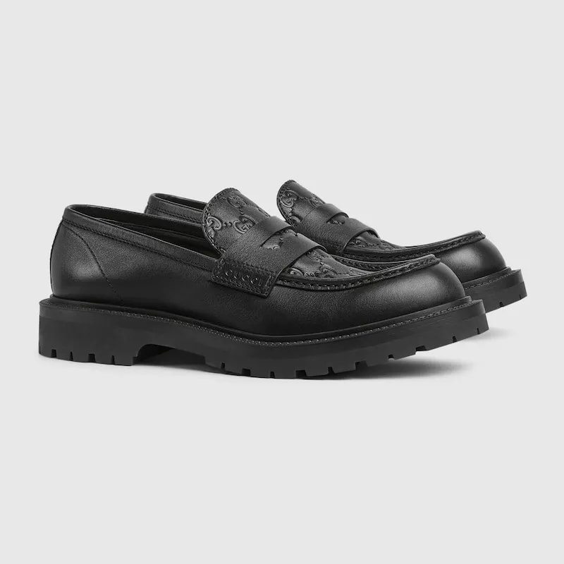 Giày Gucci Loafer With Web 'Black' 798532-AADUQ-1072 — ảnh 2