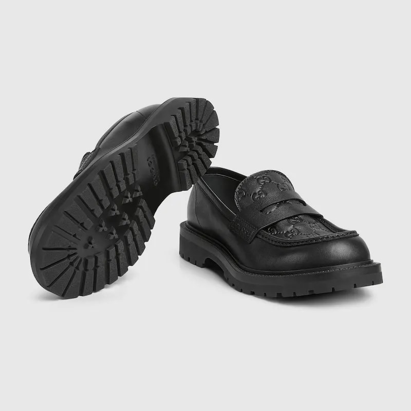 Giày Gucci Loafer With Web 'Black' 798532-AADUQ-1072 — ảnh 5