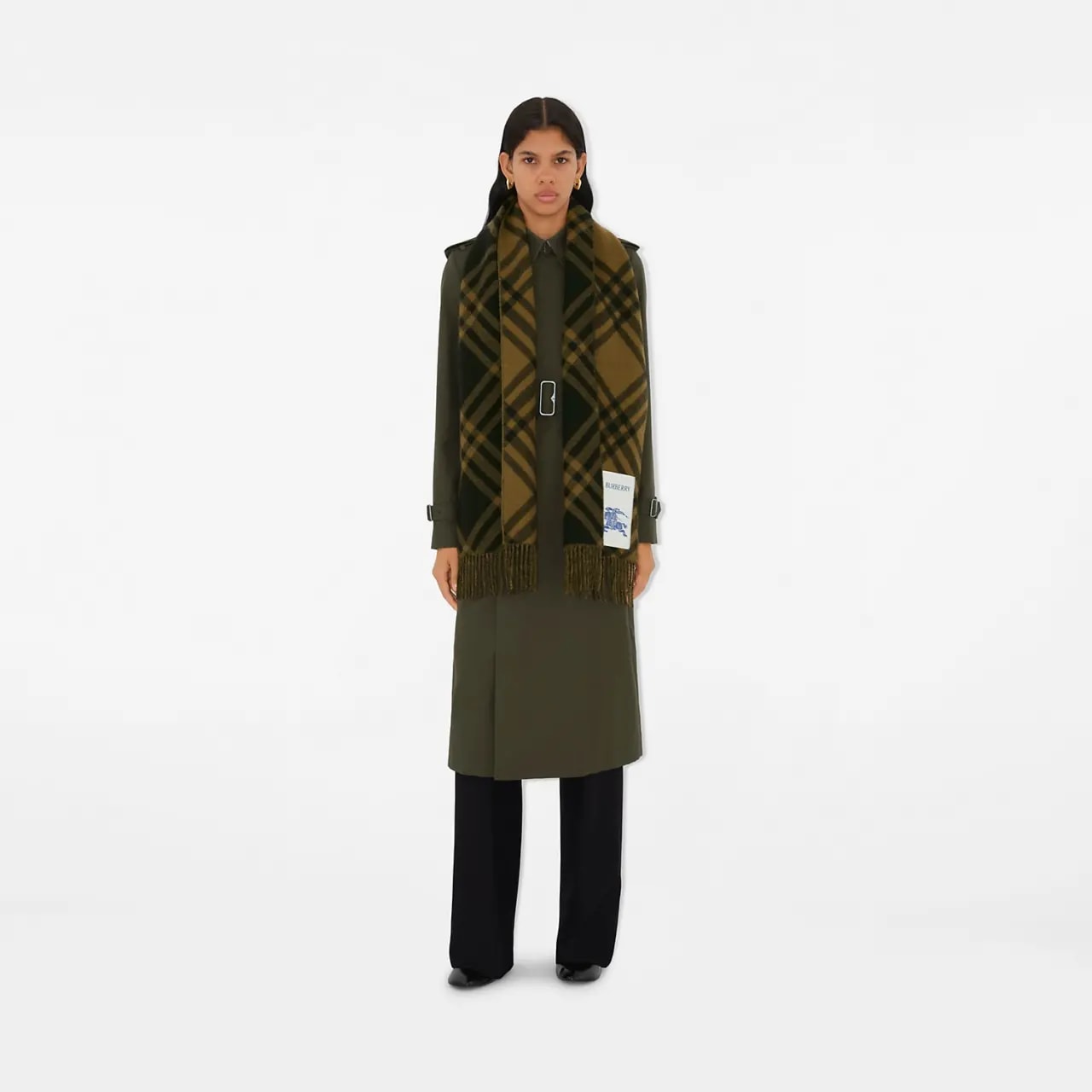 Khăn Burberry Check Cashmere Scarf 'Camp' 80997091 — ảnh 3