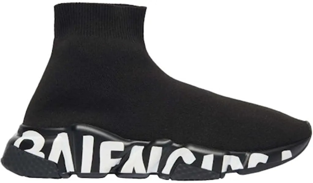 Giày Balenciaga Speed Graffiti 'Black White' 605942W2DB71006 — kich-thuoc: 40