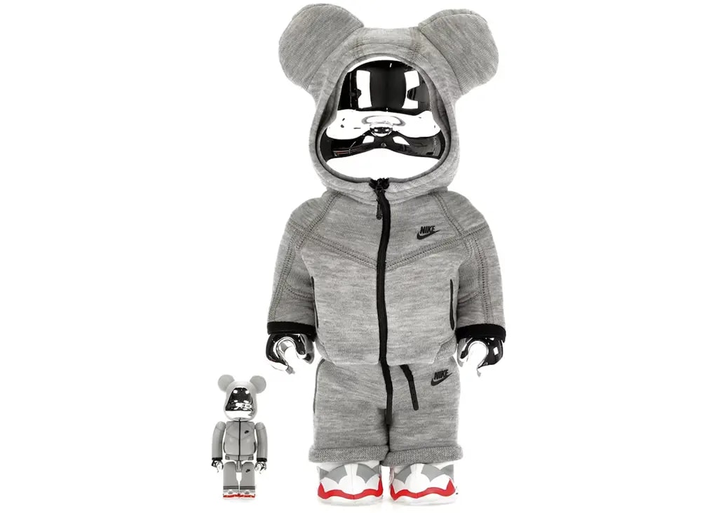 Mô Hình Bearbrick x Nike Tech Fleece N98 — kich-thuoc: 100-400-2