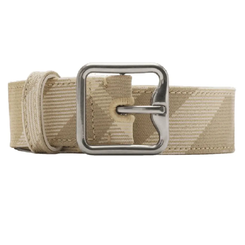 Thắt Lưng Burberry Check B Buckle 'Flax' 80817561 — kich-thuoc: m