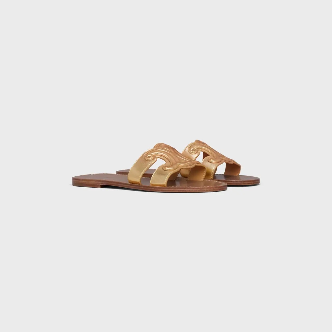 Dép Celine Triomphe Mule 'Gold' 352413093C-35OR — ảnh 4