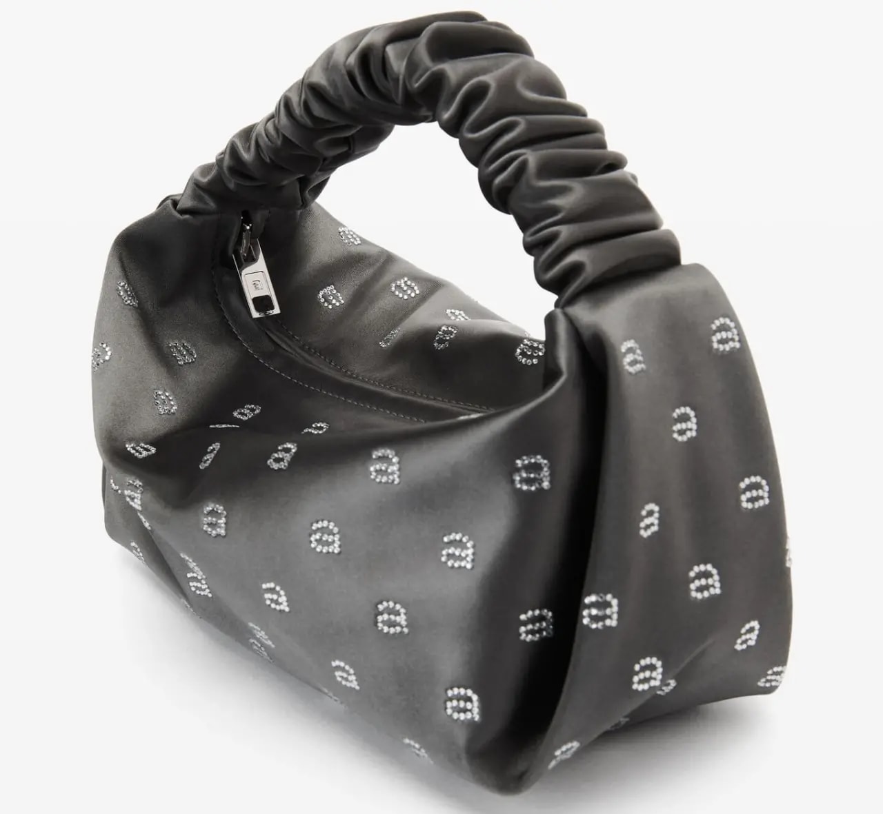 Túi Alexander Wang Hotfix Scrunchie Mini Bag In Satin 'Smoked Pearl' 20123R30T068 — ảnh 4