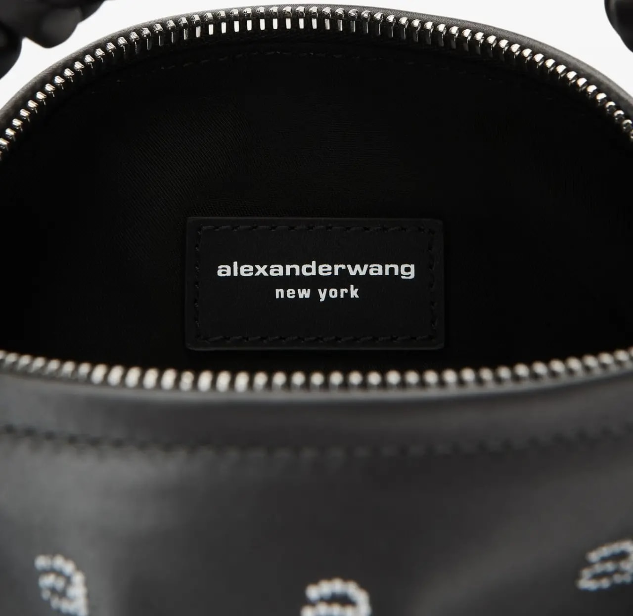 Túi Alexander Wang Hotfix Scrunchie Mini Bag In Satin 'Smoked Pearl' 20123R30T068 — ảnh 3