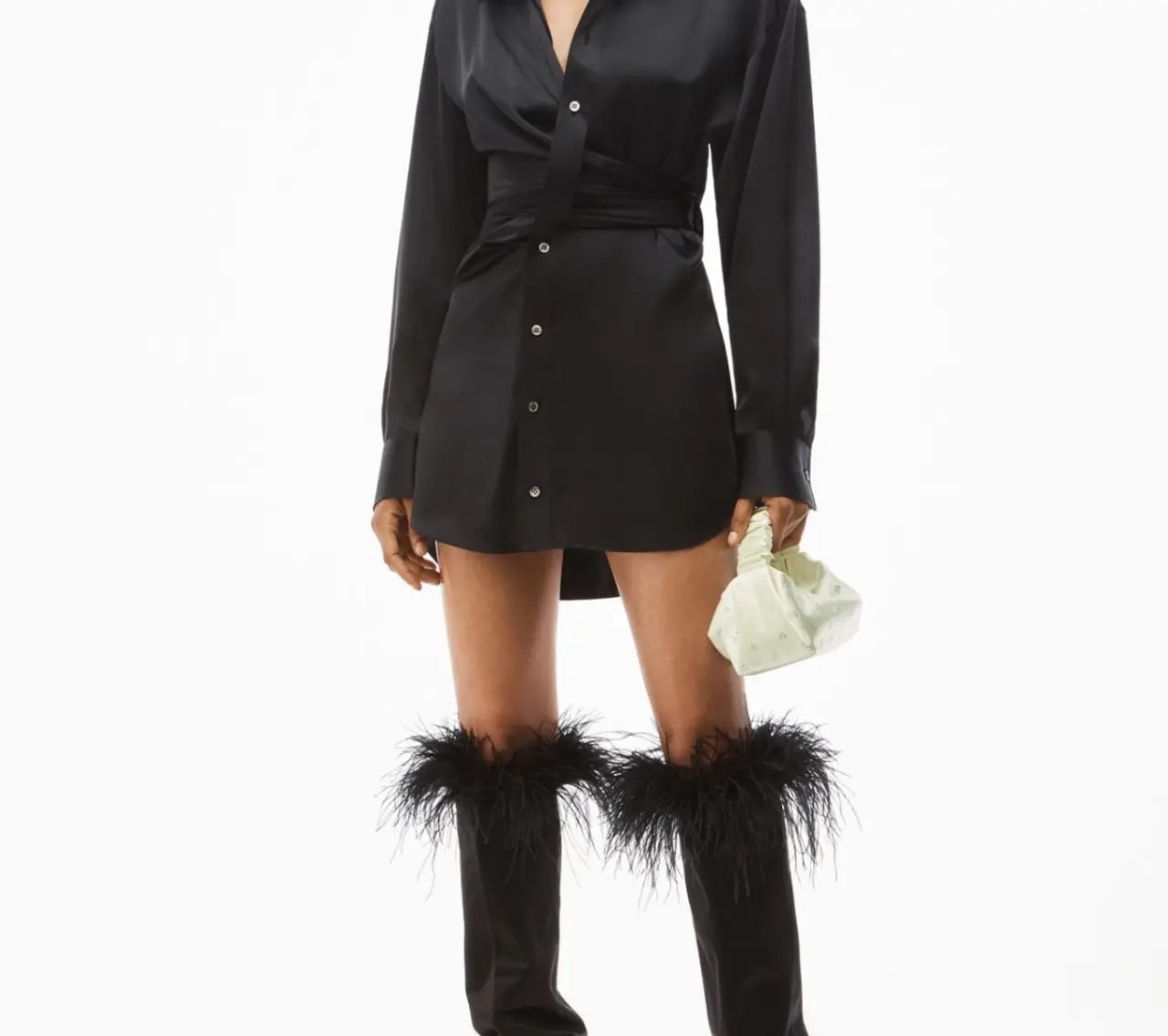Túi Alexander Wang Hotfix Scrunchie Mini Bag In Satin 'Butterfly' 20123R30T345 — ảnh 2