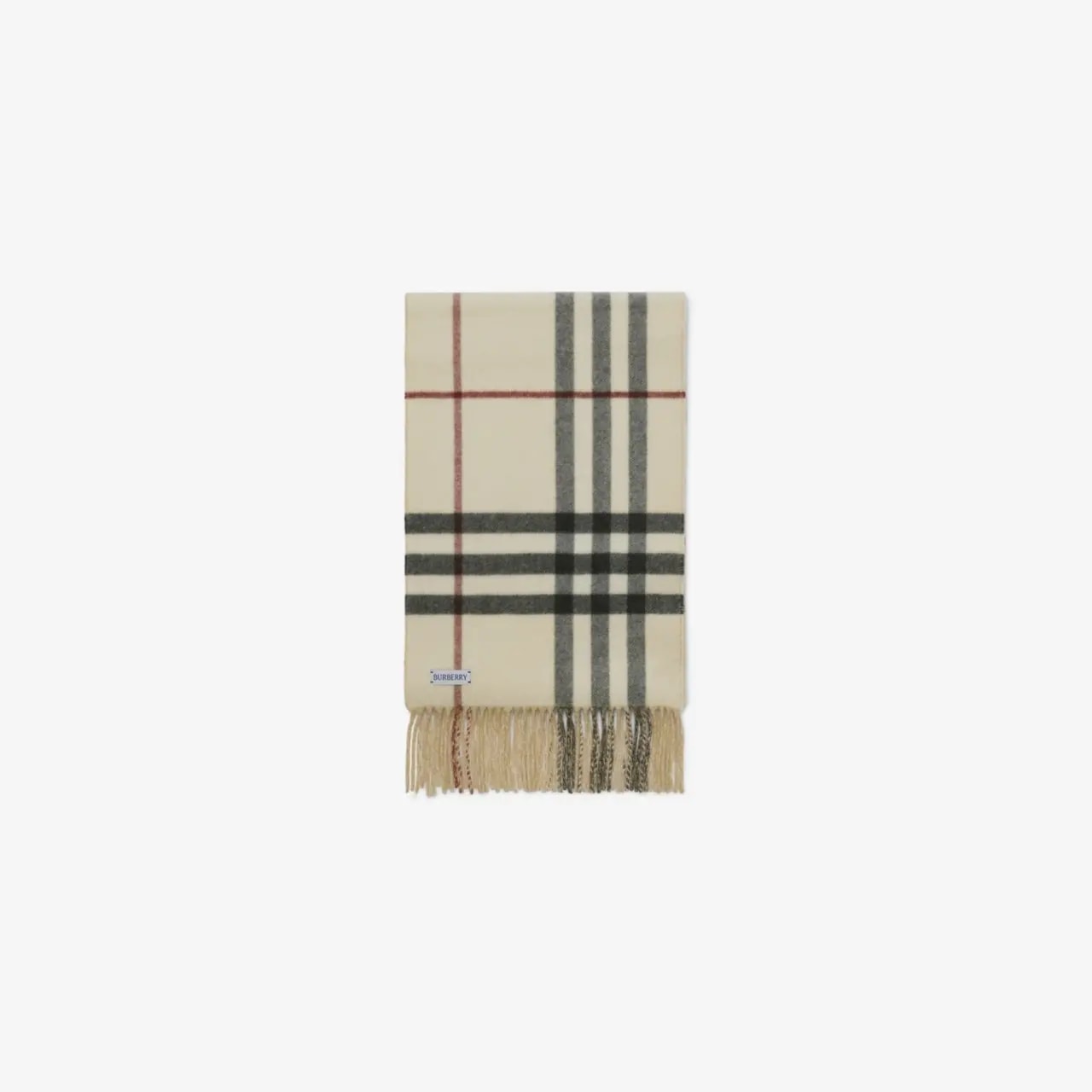 Khăn Burberry Reversible EKD Check Cashmere Scarf 'Stone' 80952241 — ảnh 4