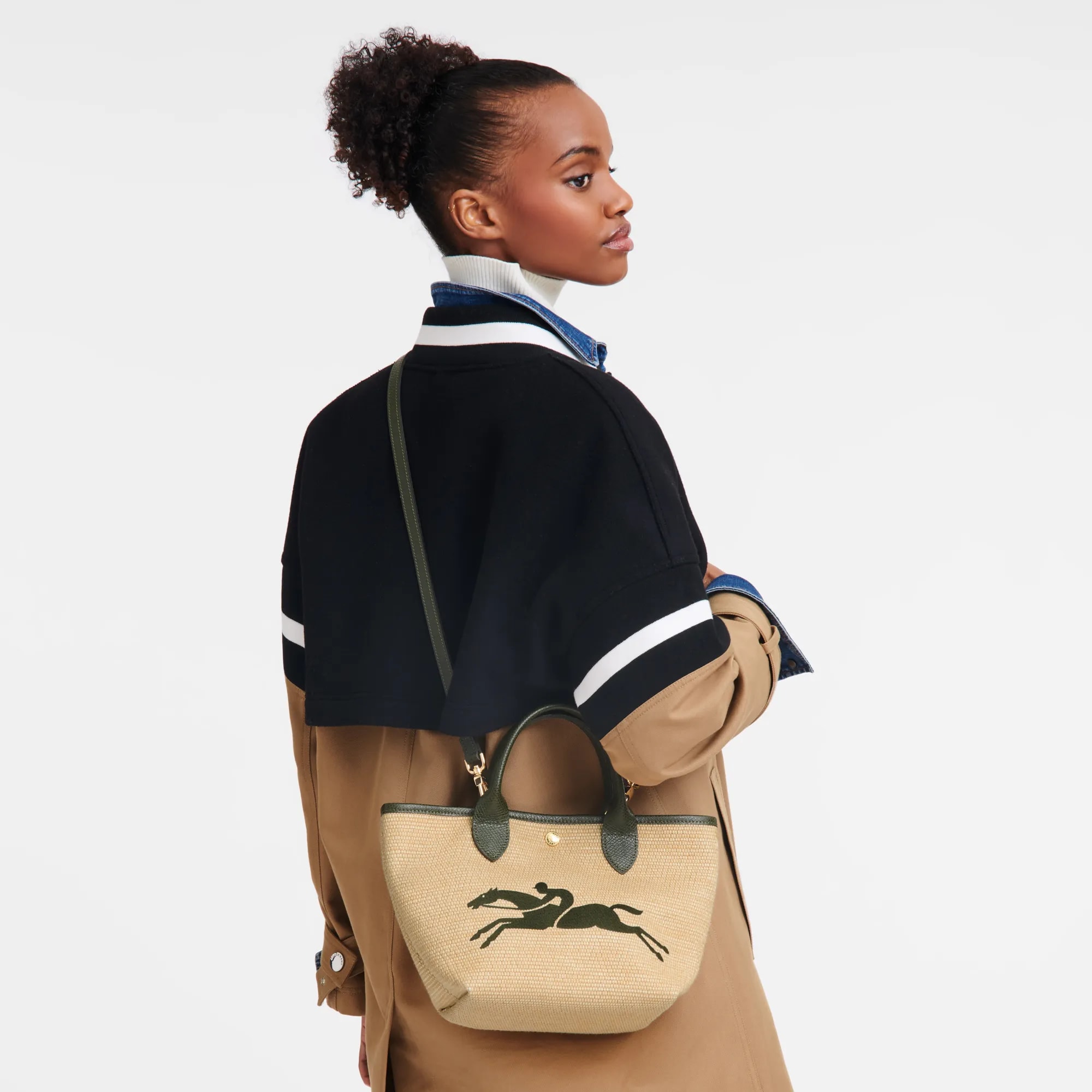 Túi Longchamp Le Panier Pliage S 'Khaki' 10144HZB292 — ảnh 2