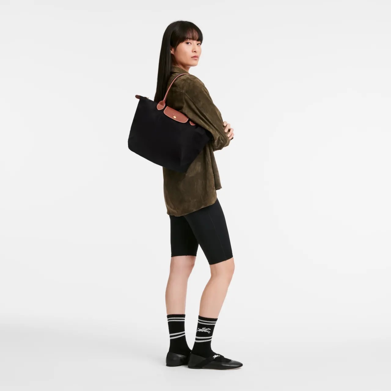 Túi Longchamp Le Pliage Original M Tote Bag 'Black' L2605089001 — ảnh 4