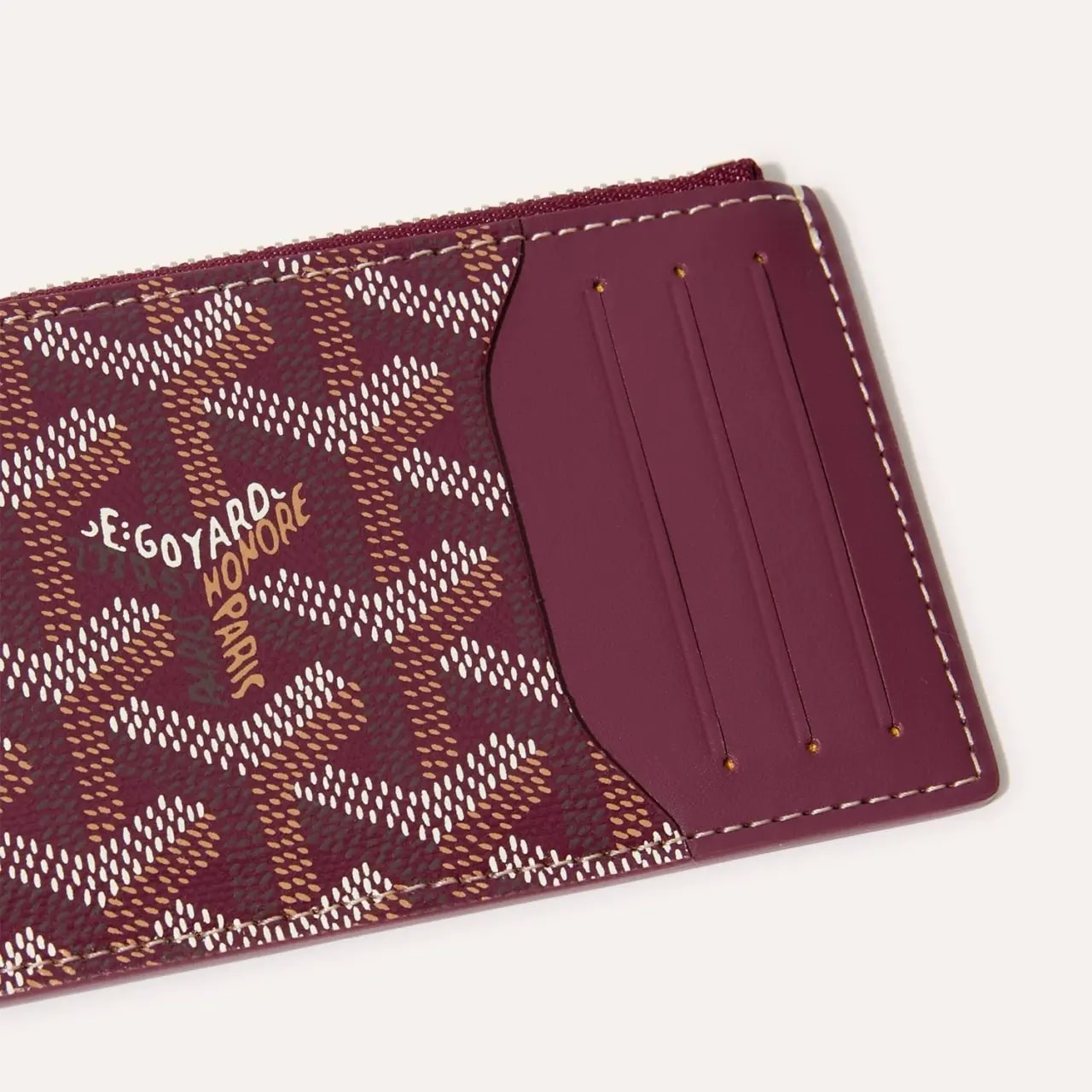 Ví Goyard Bourbon Zipped Card Holder 'Burgundy' BOURBOPMLTY33CL33P — ảnh 2