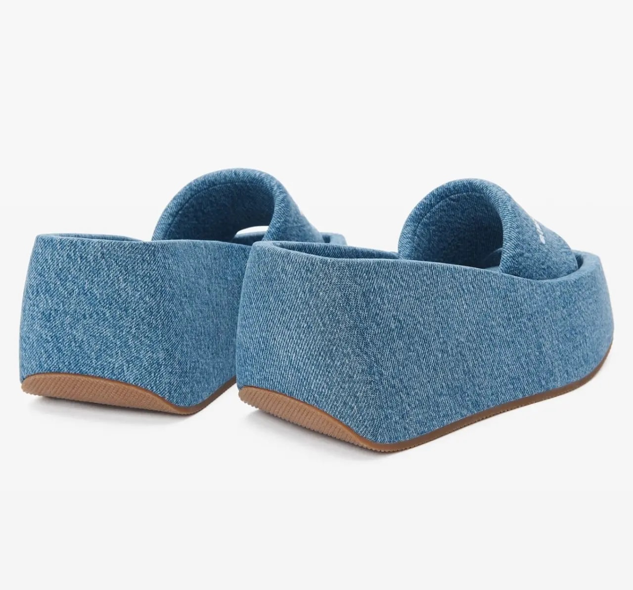 Dép Alexander Wang Taji Platform Sandal In Washed Denim 'Blue' 30223F030486 — ảnh 3