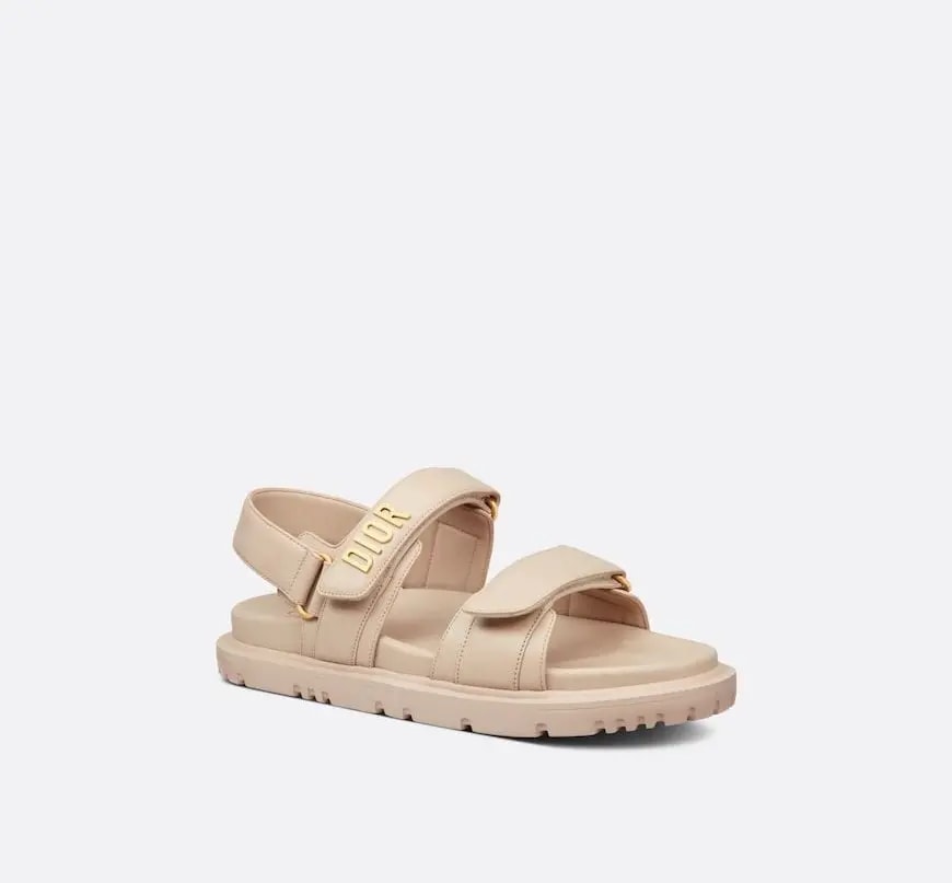 Dép Dior Dioract Sandal 'Powder Beige' KCQ547LAB-S51U — ảnh 4
