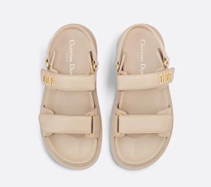 Dép Dior Dioract Sandal 'Powder Beige' KCQ547LAB-S51U — ảnh 2