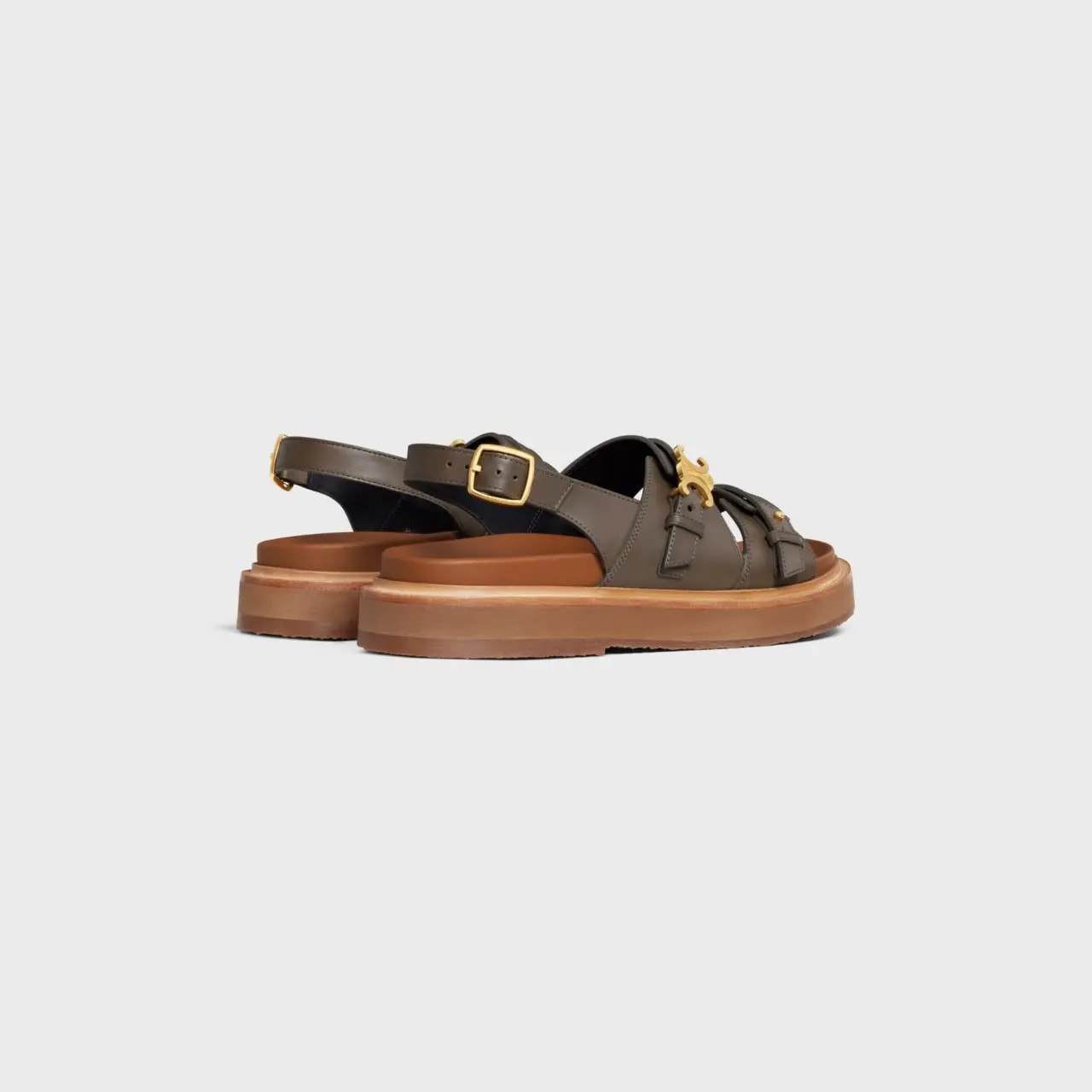 Dép Celine Tippi Triomphe Sandal 'Dark Olive' 359814578C-31DO — ảnh 3