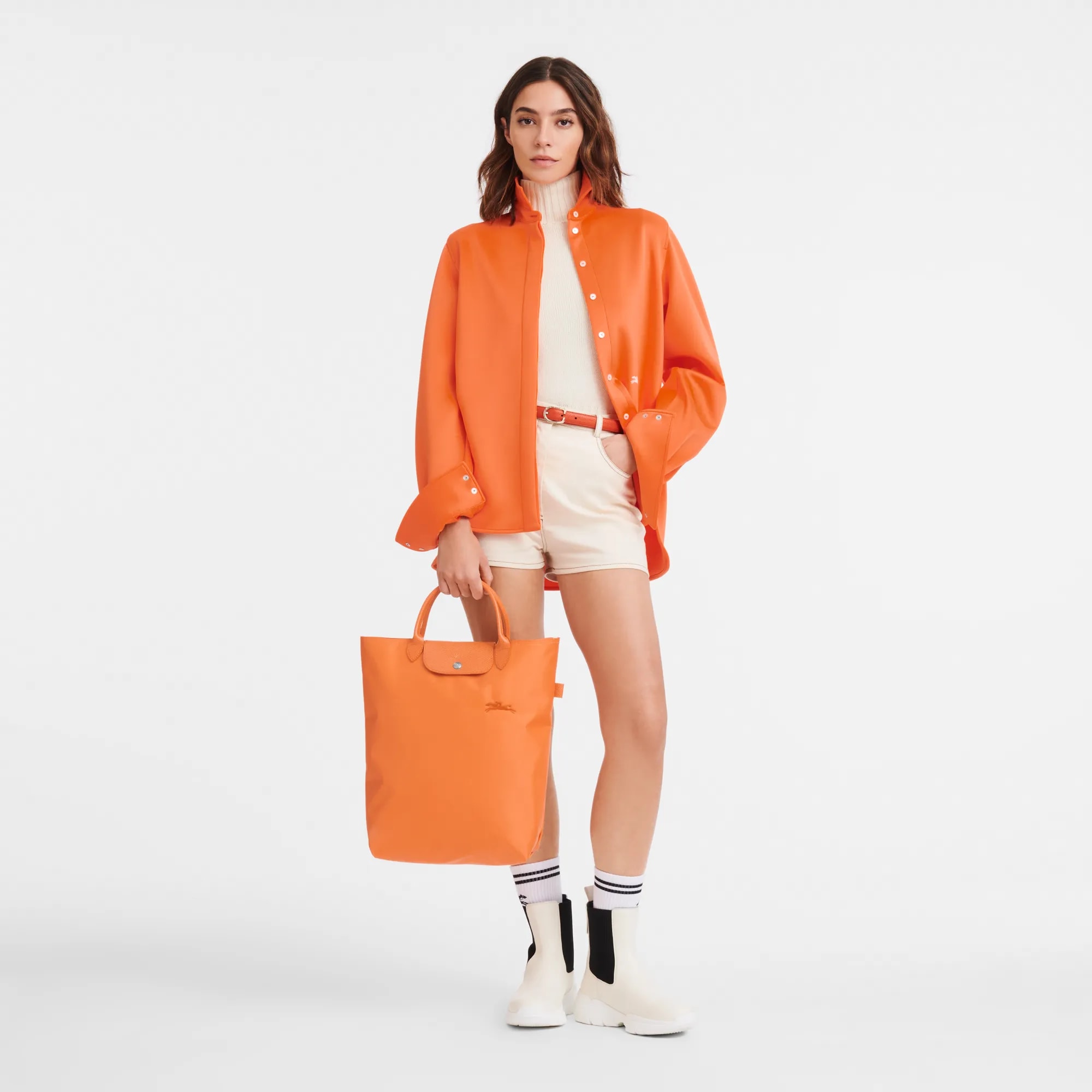 Túi Longchamp Le Pliage Green M 'Orange' 10168919P54 — ảnh 2