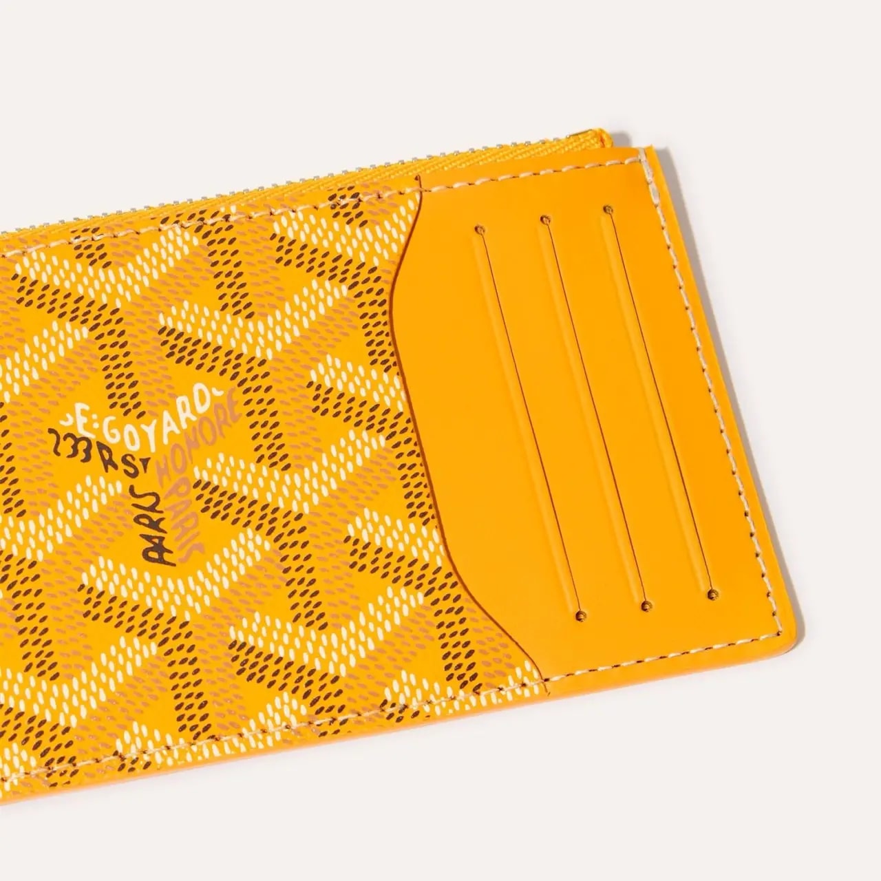 Ví Goyard Bourbon Zipped Card Holder 'Yellow' BOURBOPMLTY08CL08P — ảnh 2
