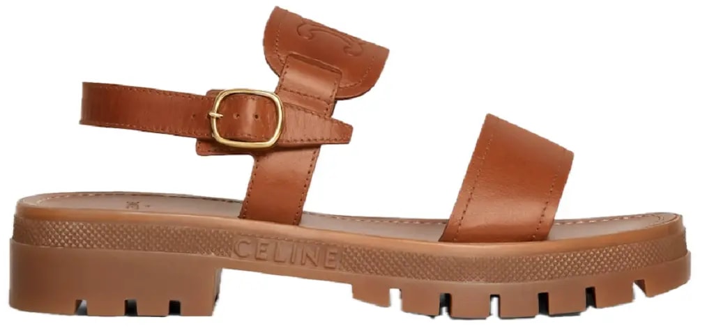 Dép Celine Clea Triomphe Sandal 'Tan' 352473778C-04LU — kich-thuoc: 36