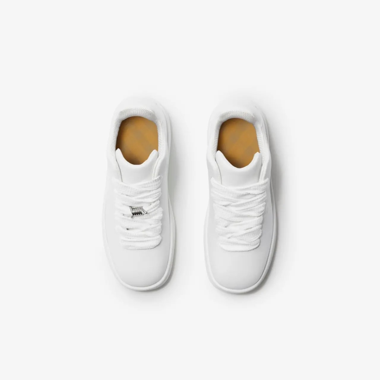 Giày Burberry Leather Box Sneakers 'White' 80833851 — ảnh 4
