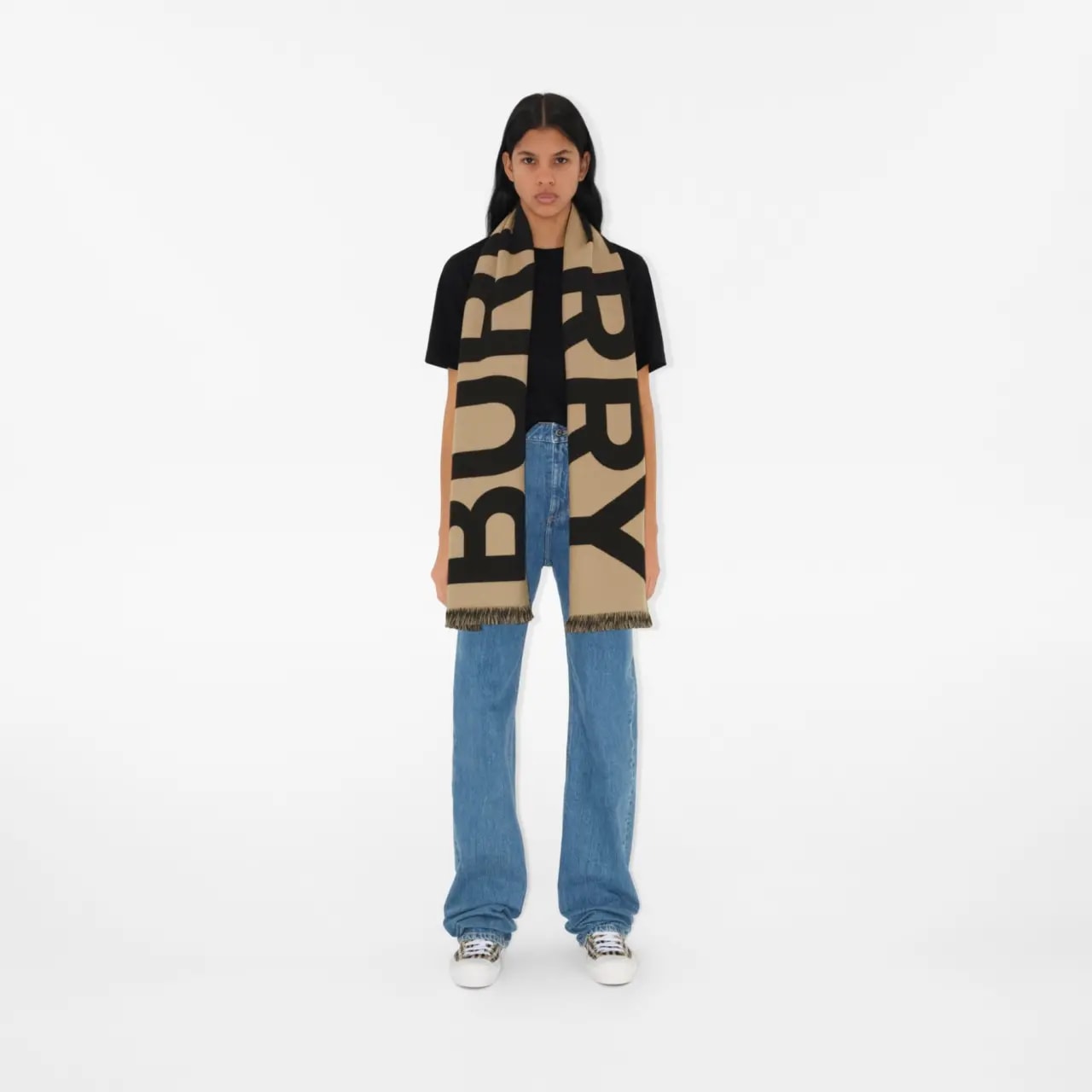 Khăn Burberry Logo Wool Scarf 'Archive Beige' 80571471 — ảnh 3