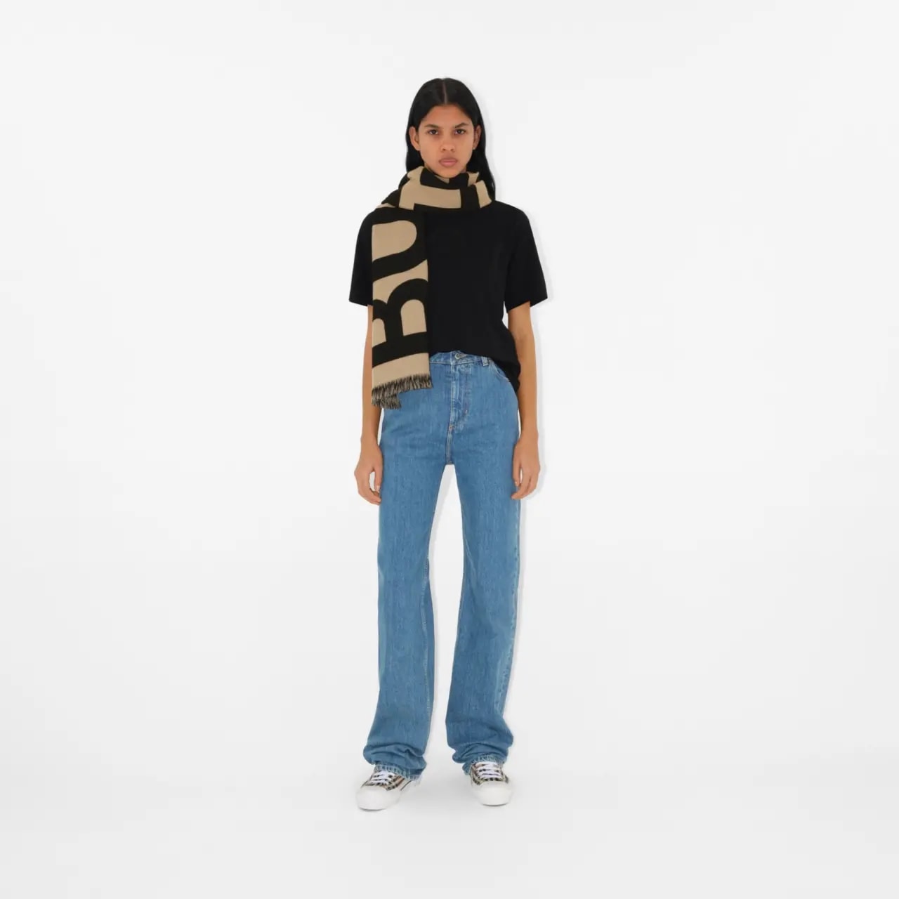 Khăn Burberry Logo Wool Scarf 'Archive Beige' 80571471 — ảnh 4