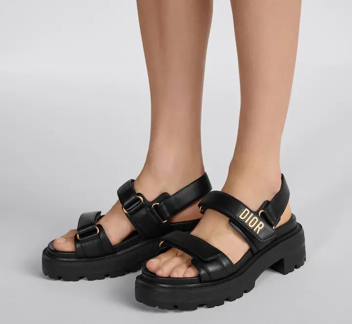 Dép Dior Dioract Platform Sandal 'Black' KCO016LAB-S900 — ảnh 4