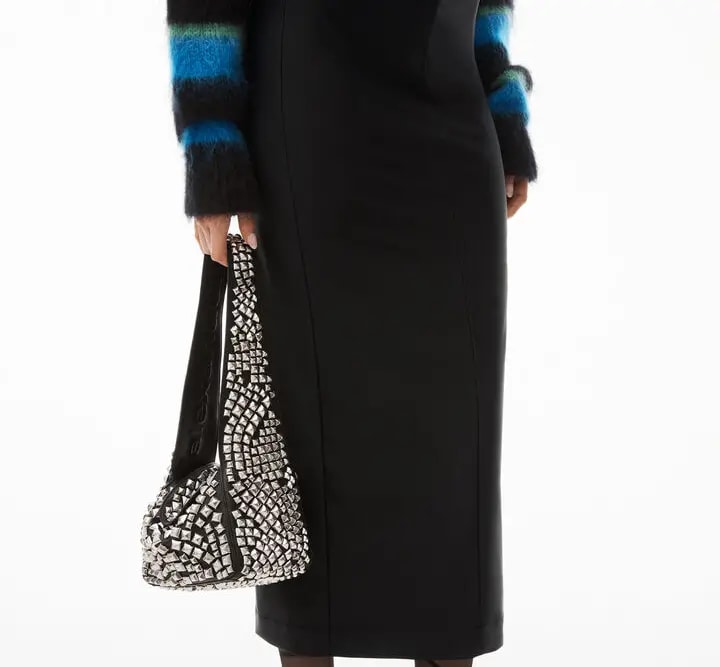 Túi Alexander Wang Spike Small Hobo Bag In Studded 'Black' 20423K03L001 — ảnh 2