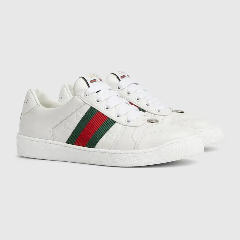 Giày Gucci Screener 'White Leather' 798854-AADU0-9094 — ảnh 2