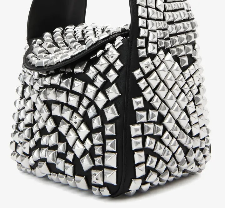 Túi Alexander Wang Spike Small Hobo Bag In Studded 'Black' 20423K03L001 — ảnh 5