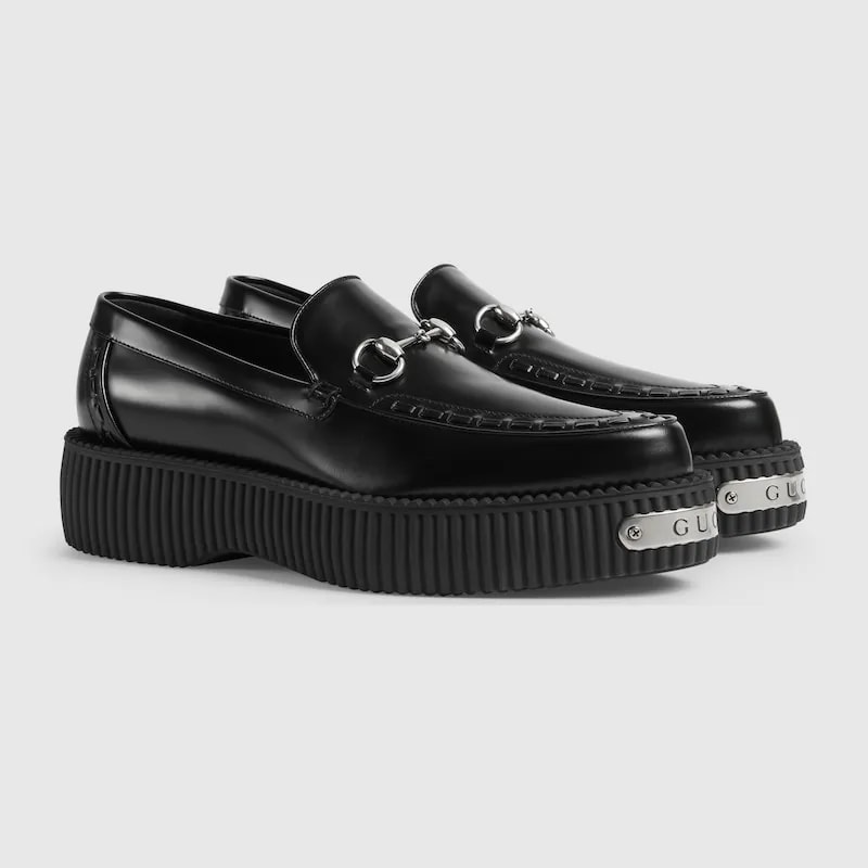 Giày Gucci Horsebit Creeper Loafer 'Black' 797095-AAD30-1000 — ảnh 3