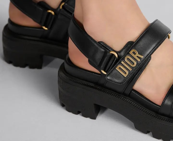 Dép Dior Dioract Platform Sandal 'Black' KCO016LAB-S900 — ảnh 2