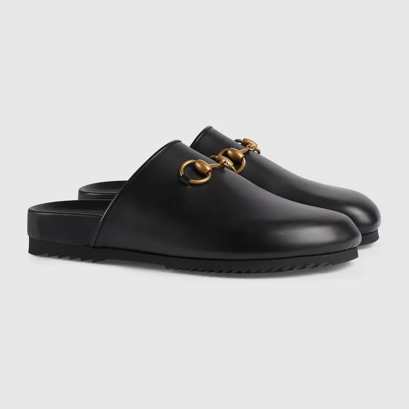Giày Gucci Horsebit Slipper 'Black Leather' 749752-1W600-1000 — ảnh 3