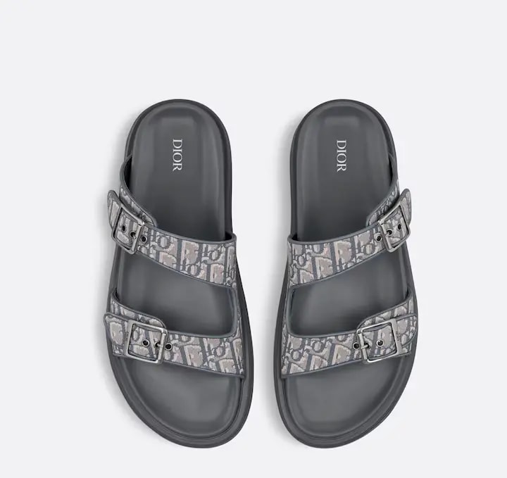 Dép Dior Aqua Sandal 'Deep Gray' 3SA135ZSA-H557 — ảnh 4