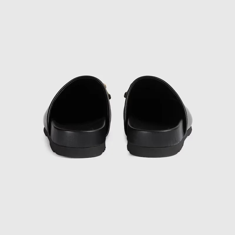 Giày Gucci Horsebit Slipper 'Black Leather' 749752-1W600-1000 — ảnh 4