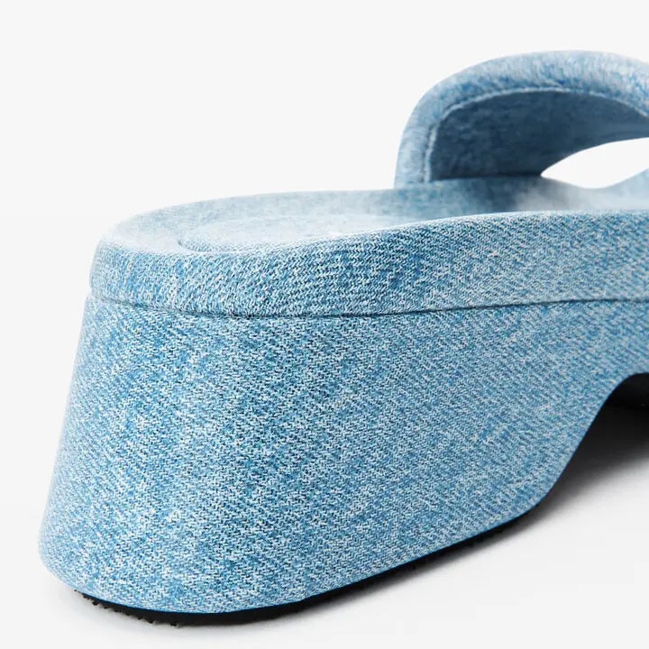 Dép Alexander Wang Trompe-L'oeil Denim 'Blue' 30124S029473 — ảnh 3