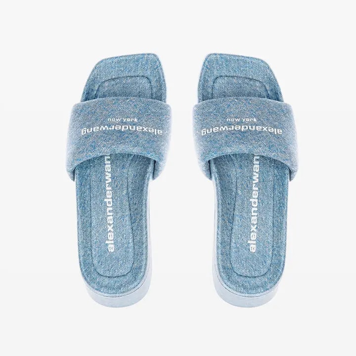 Dép Alexander Wang Trompe-L'oeil Denim 'Blue' 30124S029473 — ảnh 4